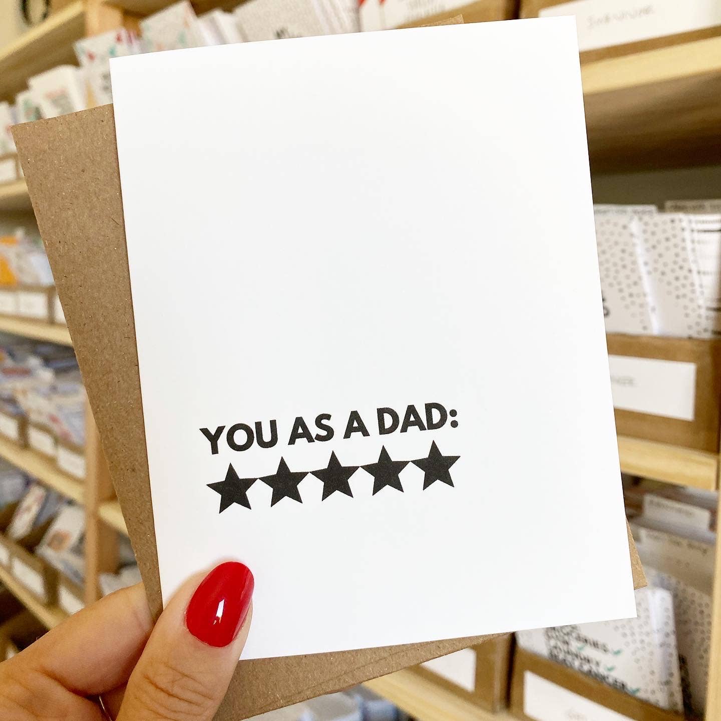 Five Dot Post - Five Star Dad Funny Father's Day Greeting Card