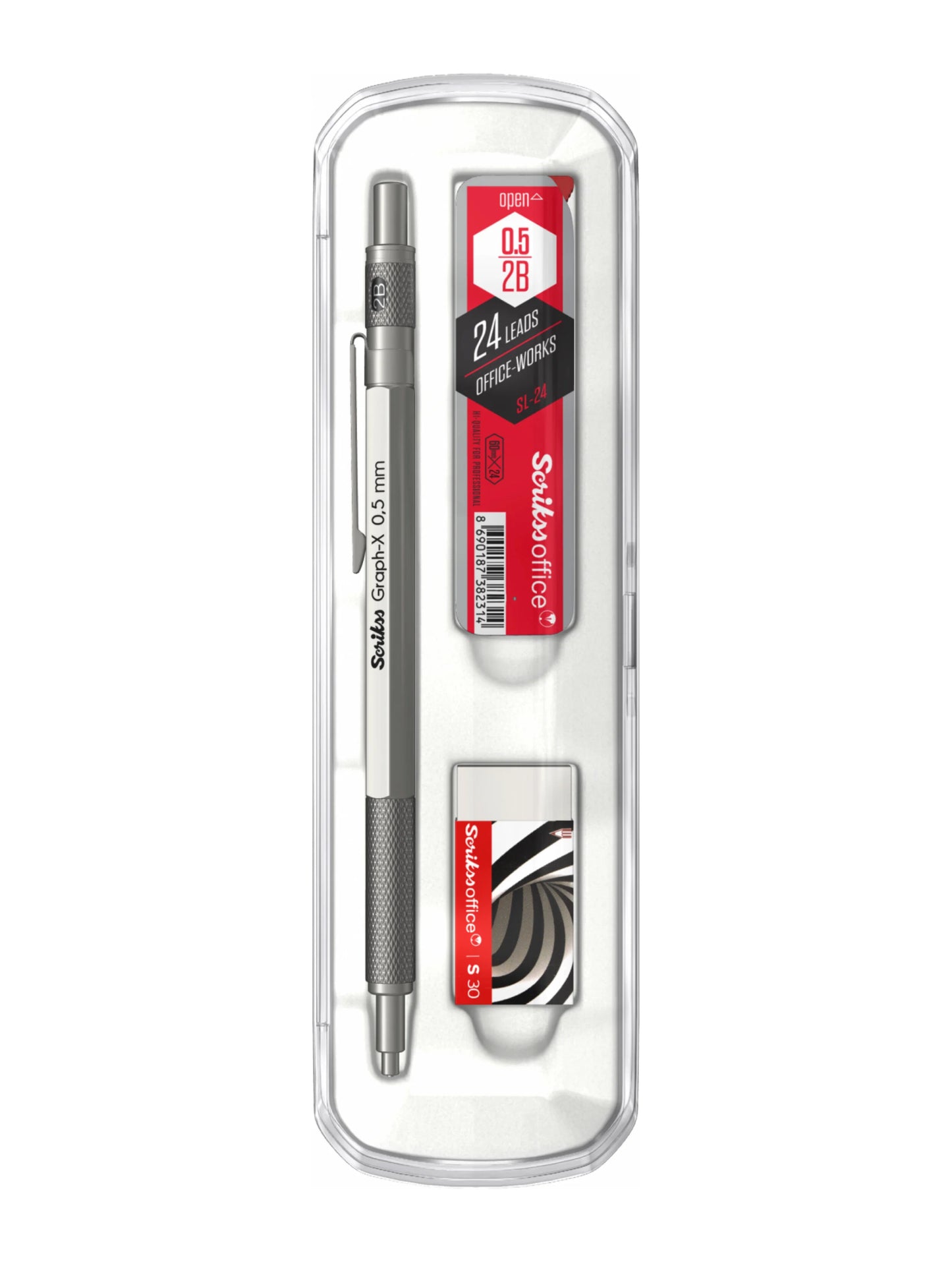 Satin Gray 0.5mm - Scrikss Graph-X Mechanical Pencil Set
