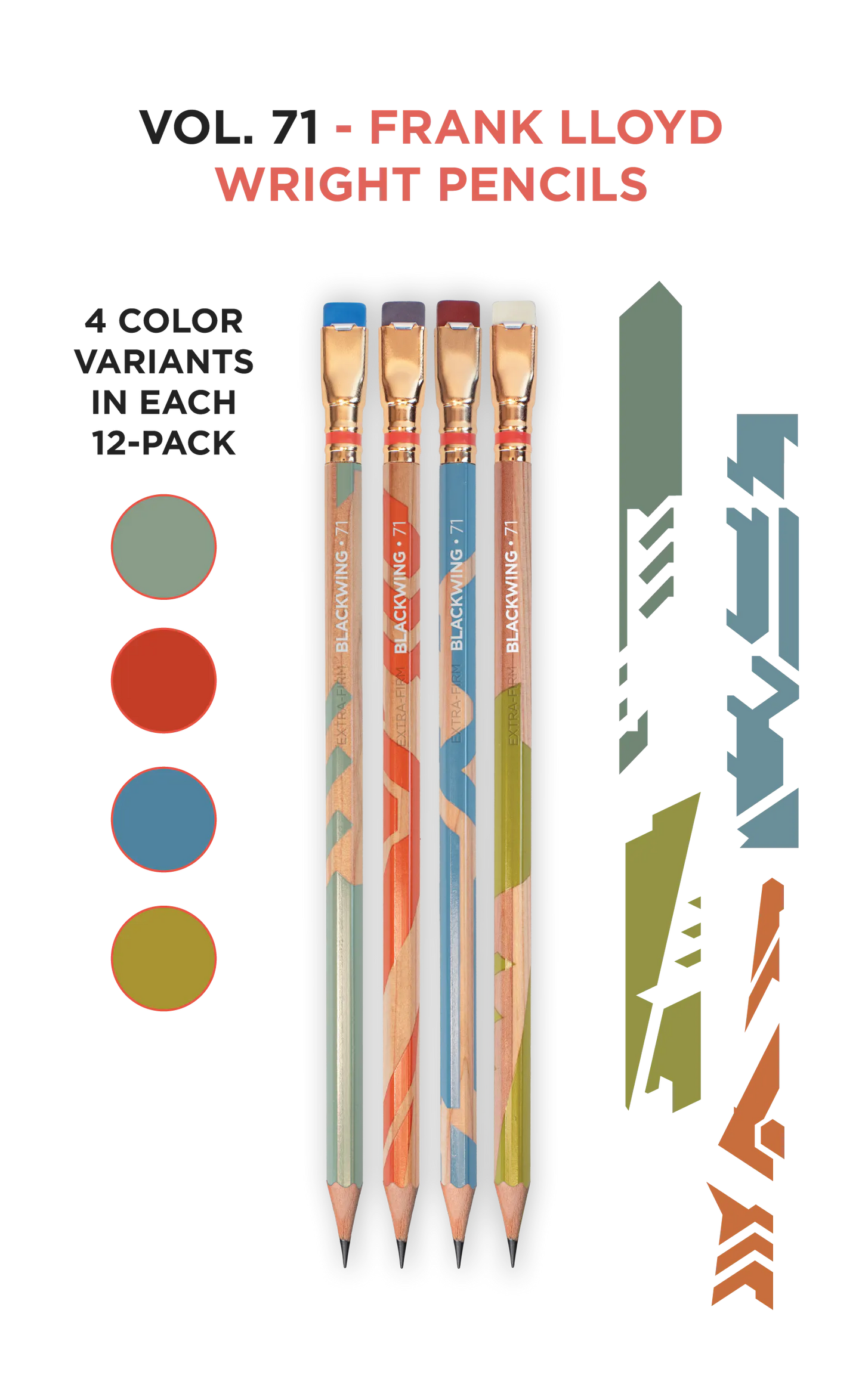 Blackwing Volume 71 Pencil - Frank Lloyd Wright Tribute