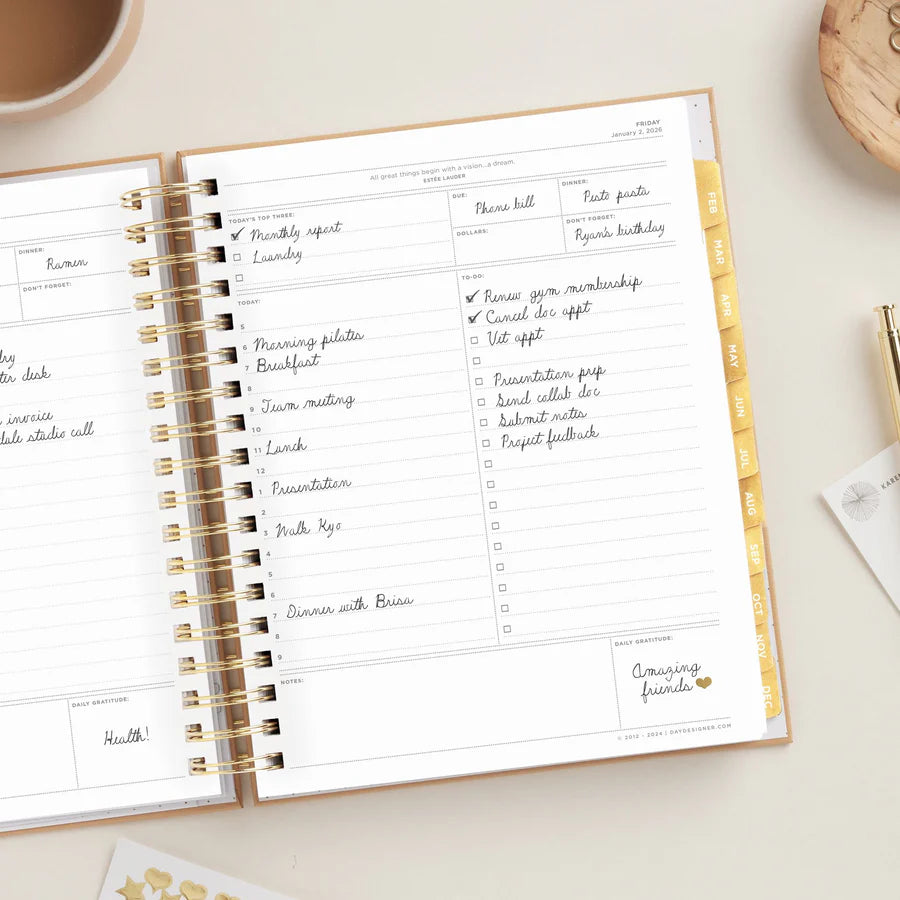 Caramel Latte - Daily 2026 Planner