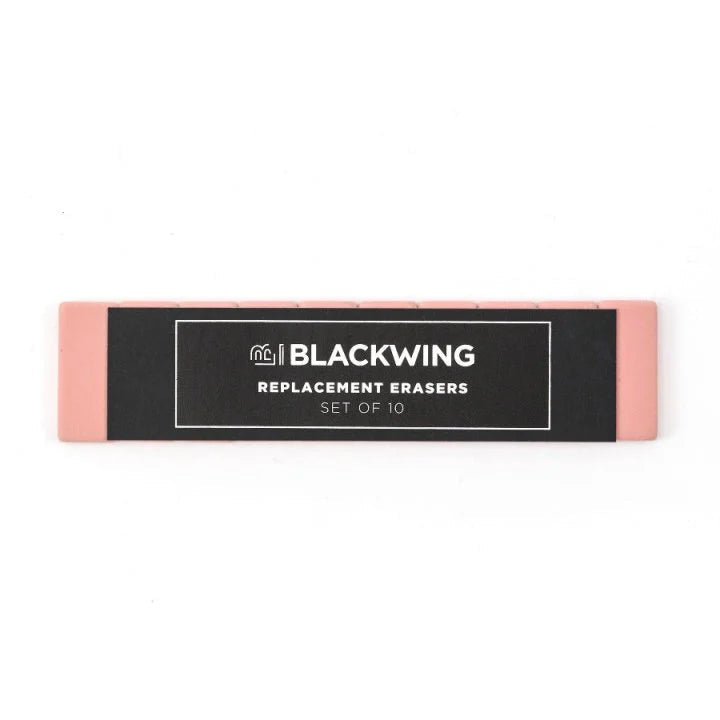Blackwing replacement erasers set on a white background