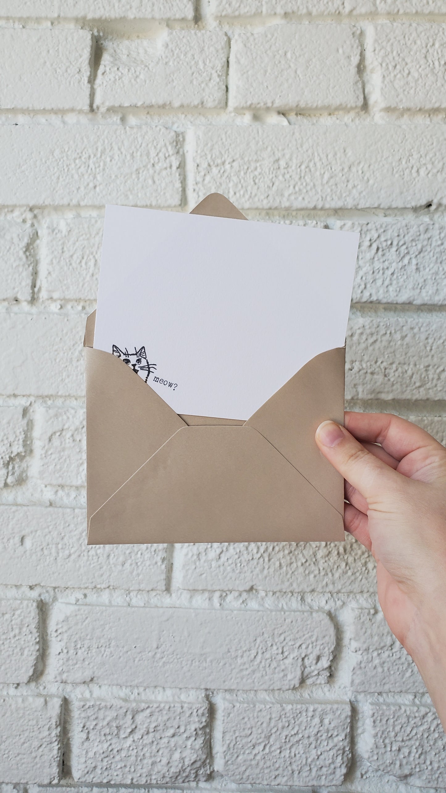 Neko Meow - Flat Notecard Set - Chirps & Cheers Studio