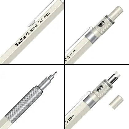 White 0.5mm - Scrikss Graph-X Mechanical Pencil Set