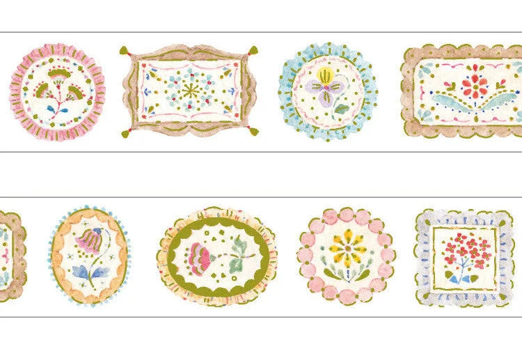 Flower Label Frames & Rugs - Washi Tape