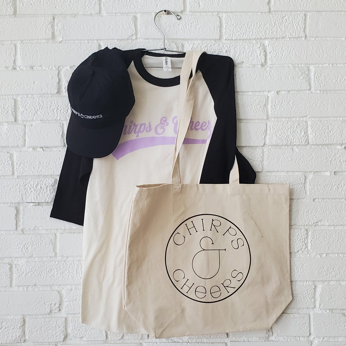 Chirps & Cheers Branded Baseball Tee - 2025