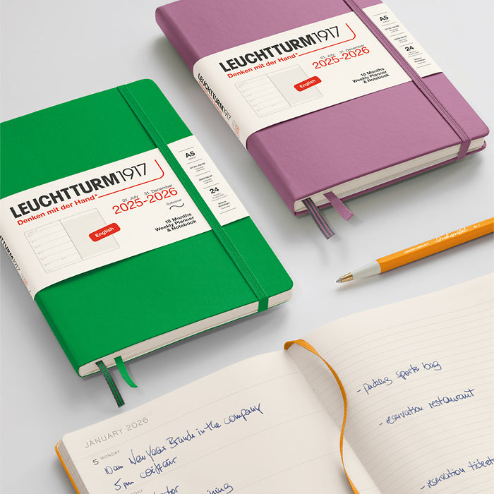 LEUCHTTURM - Softcover (A5) Weekly Planner & Notebook 2025-2026