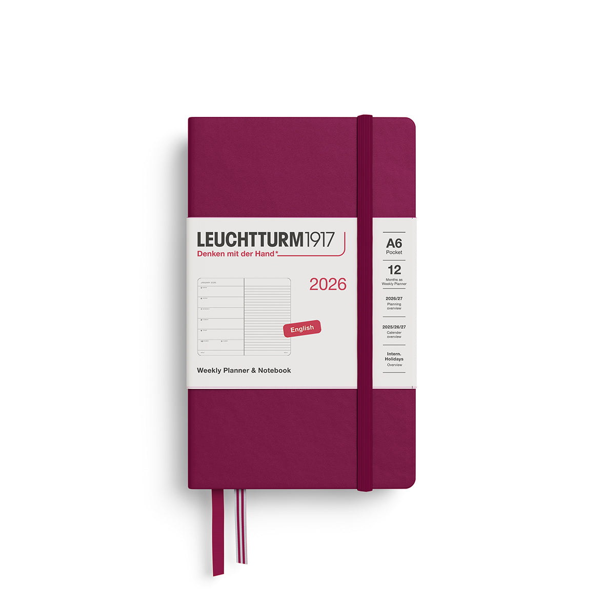 Weekly Planner & Lined Notebook - Hardcover (A6) - 2026