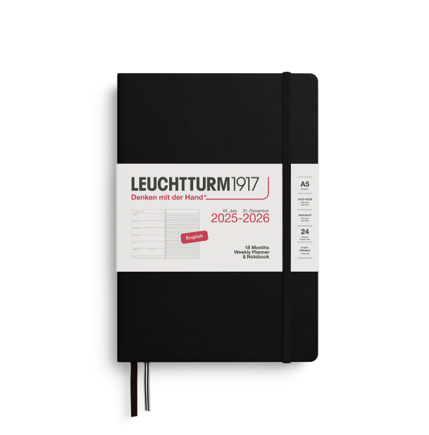LEUCHTTURM - Hardcover (A5) Weekly Planner & Notebook 2025-2026