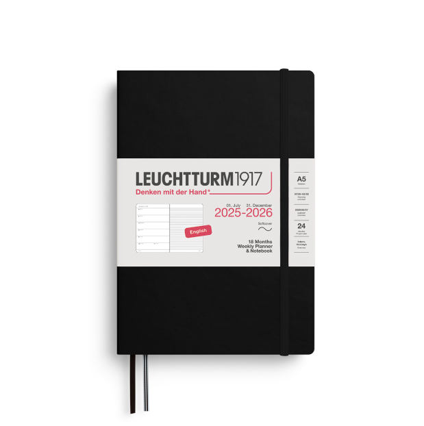 LEUCHTTURM - Softcover (A5) Weekly Planner & Notebook 2025-2026