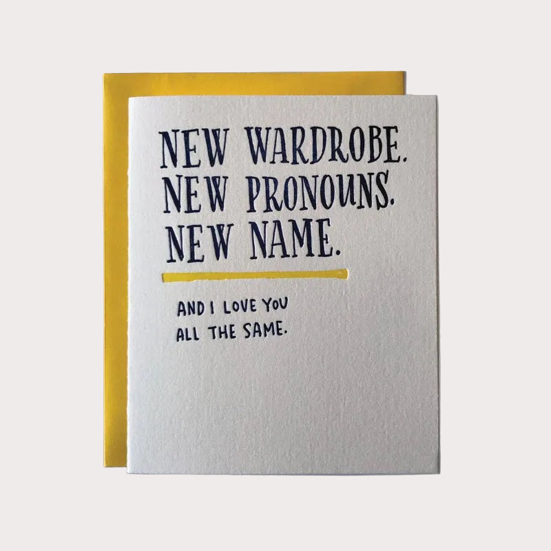 New Wardrobe, New Pronouns - Greeting Card