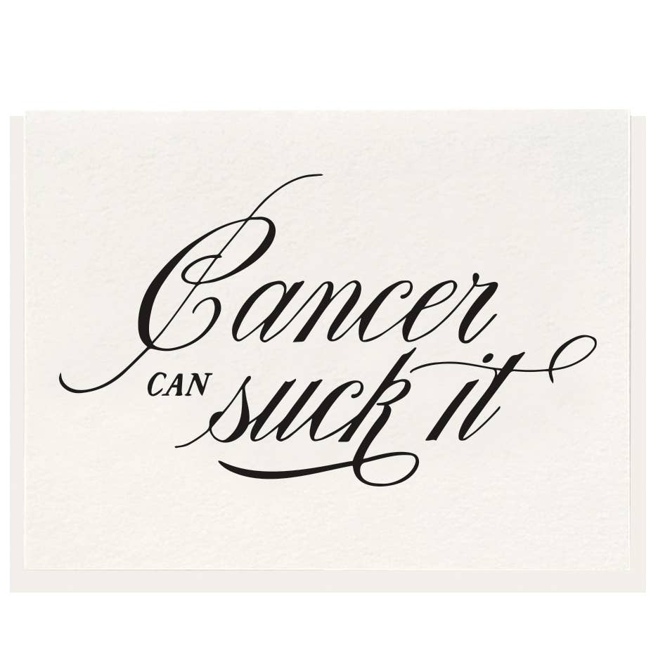 Dahlia Press - Cancer Sucks - Letterpress Card