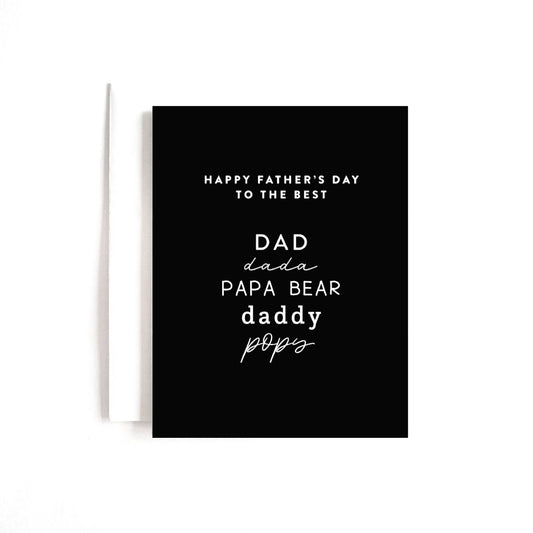 Joy Paper Co. - Dad, Dada... Father's Day Card