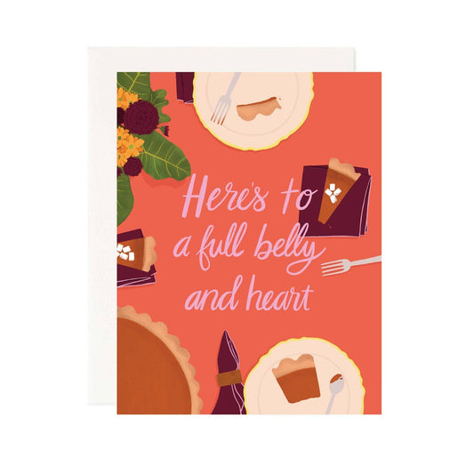 Pineapple Sundays Design Studio - Full Belly and Heart Thanksgiving Card