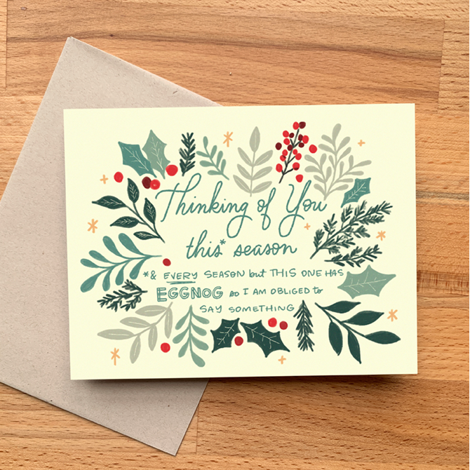 Good Letters Design - Thinking of You Holiday Card