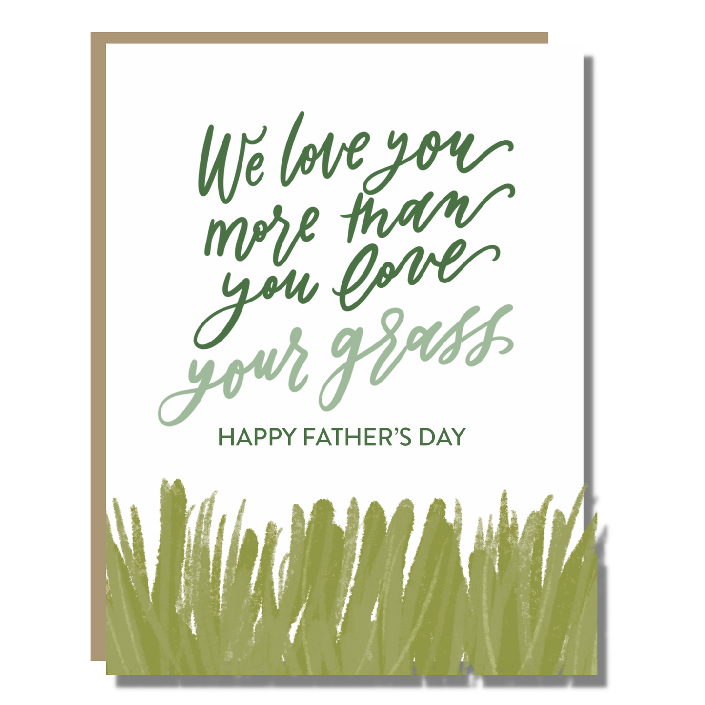 Prairie Letter Shop - Love Your Grass Father's Day Card | Greeting Card for Dads