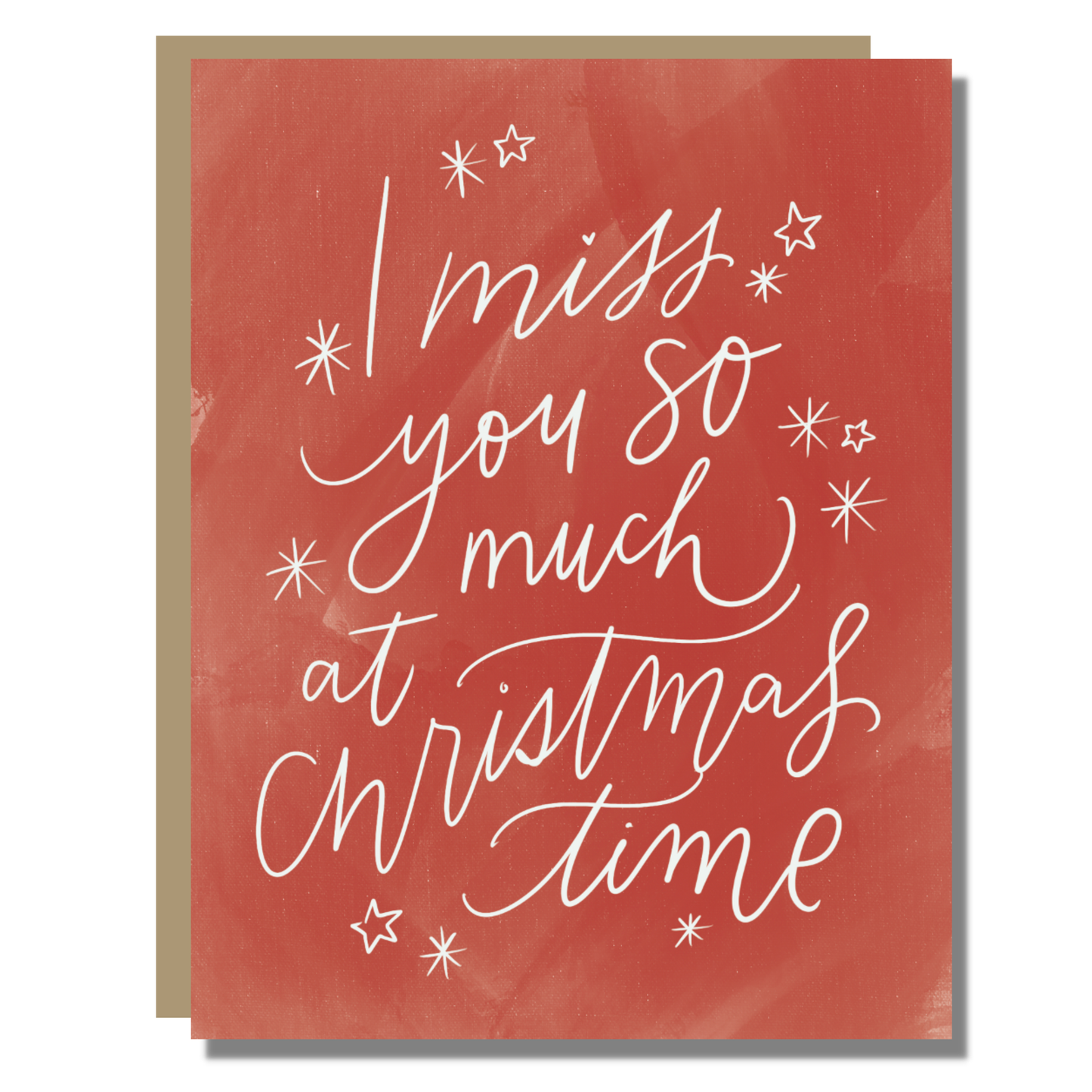 Prairie Letter Shop - Miss You at Christmas Card - Christmas Greeting Card