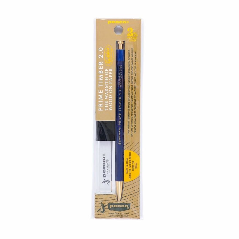Prime Timber Pencil and Sharpener - Brass Navy