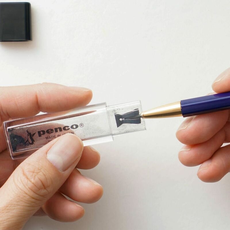 Prime Timber Pencil and Sharpener - Brass Navy