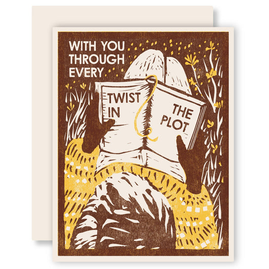 Heartell Press - Every Twist in the Plot Letterpress Card