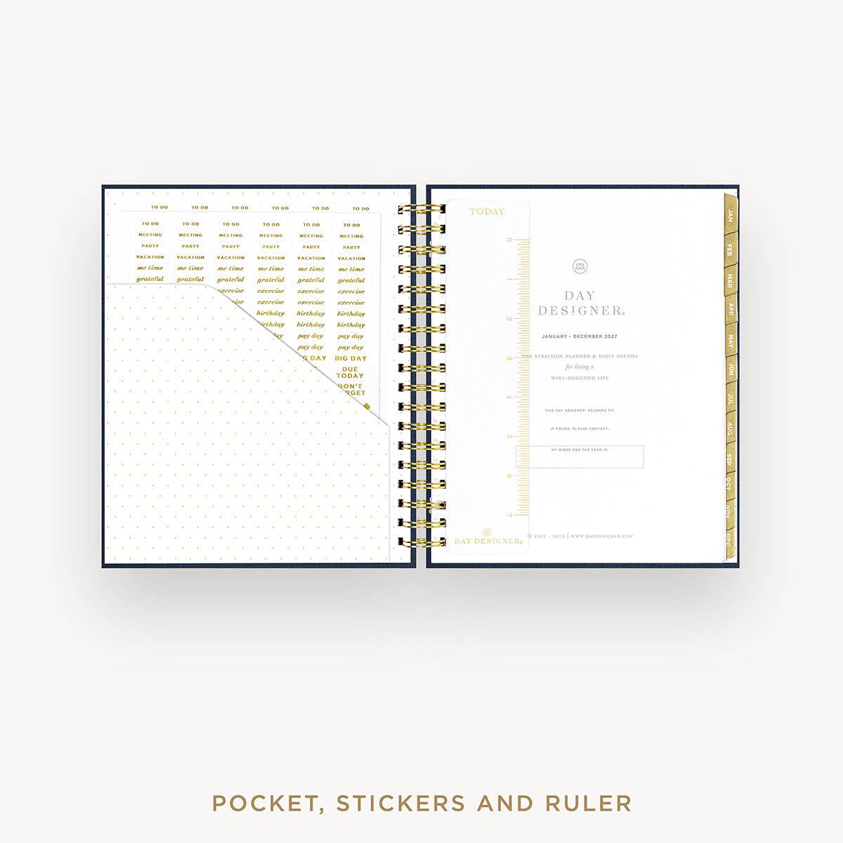 2027 Daily Planner: Navy Bookcloth