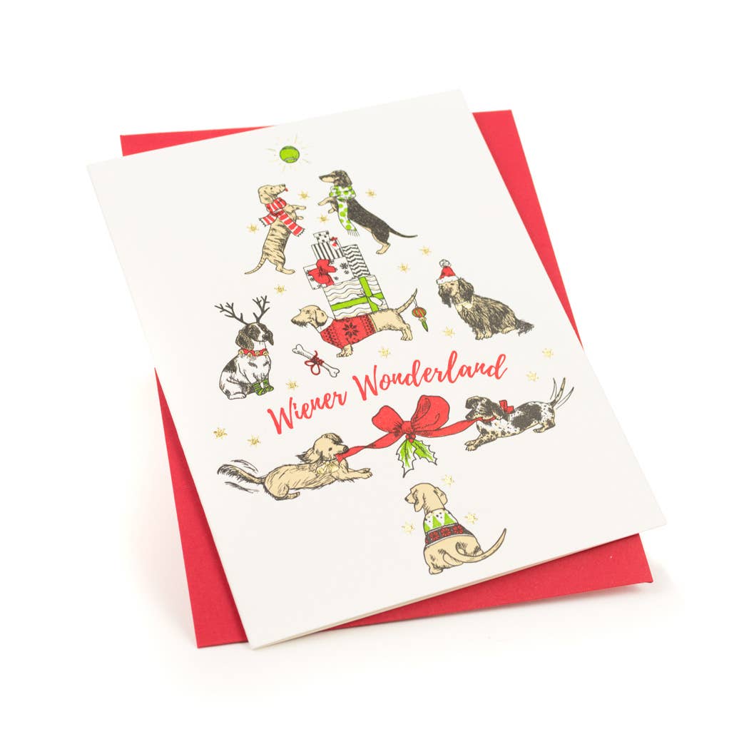 Porchlight Press Letterpress - Wiener Wonderland Card