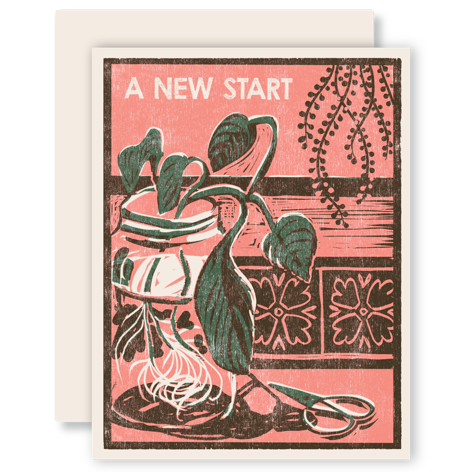 Heartell Press - A New Start Letterpress Card
