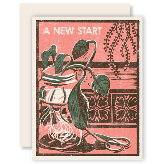 Heartell Press - A New Start Letterpress Card