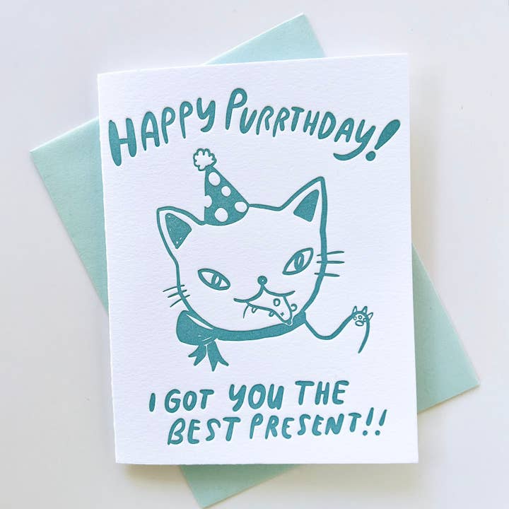 Happy Purrthday - Birthday Card