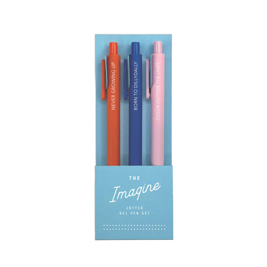 Ruff House Print Shop - Imagine Jotter Gel Pen: Set of 3