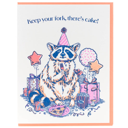 Porchlight Press Letterpress - Birthday Raccoon Card