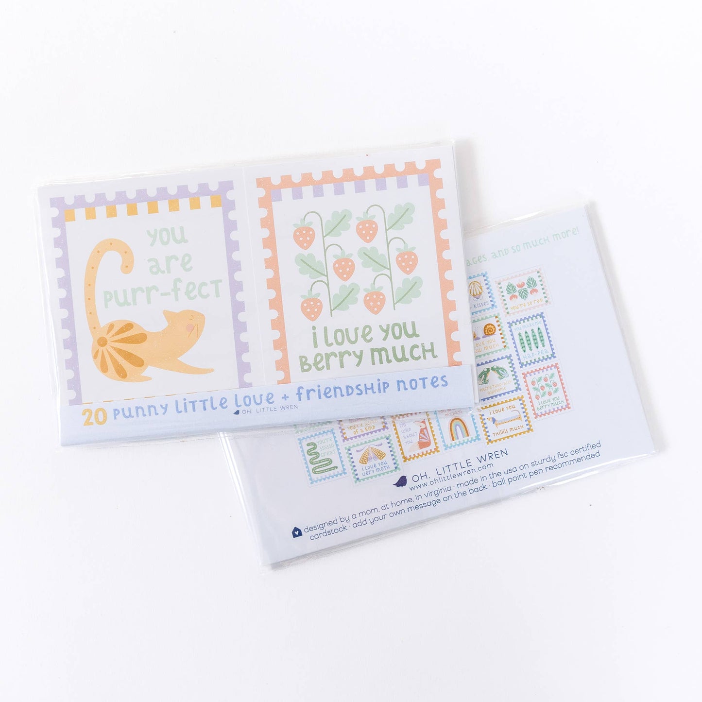 oh, little wren - Punny Notes Cards, a Set of 20 Lunchbox or Just Because Note