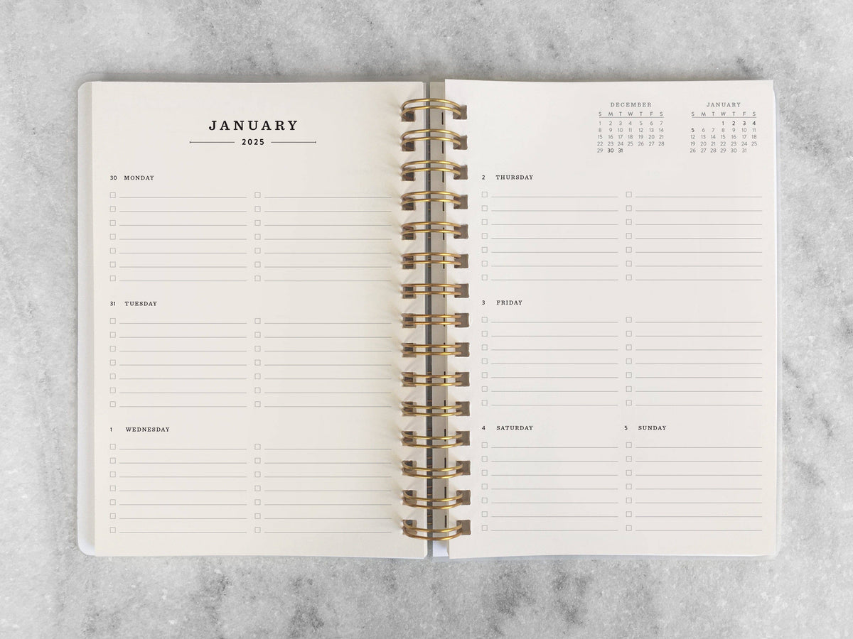 12-Month Planner, Red Bookcloth: Jan-Dec 2027