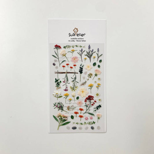 Dried Flower Letter - Sticker Sheet