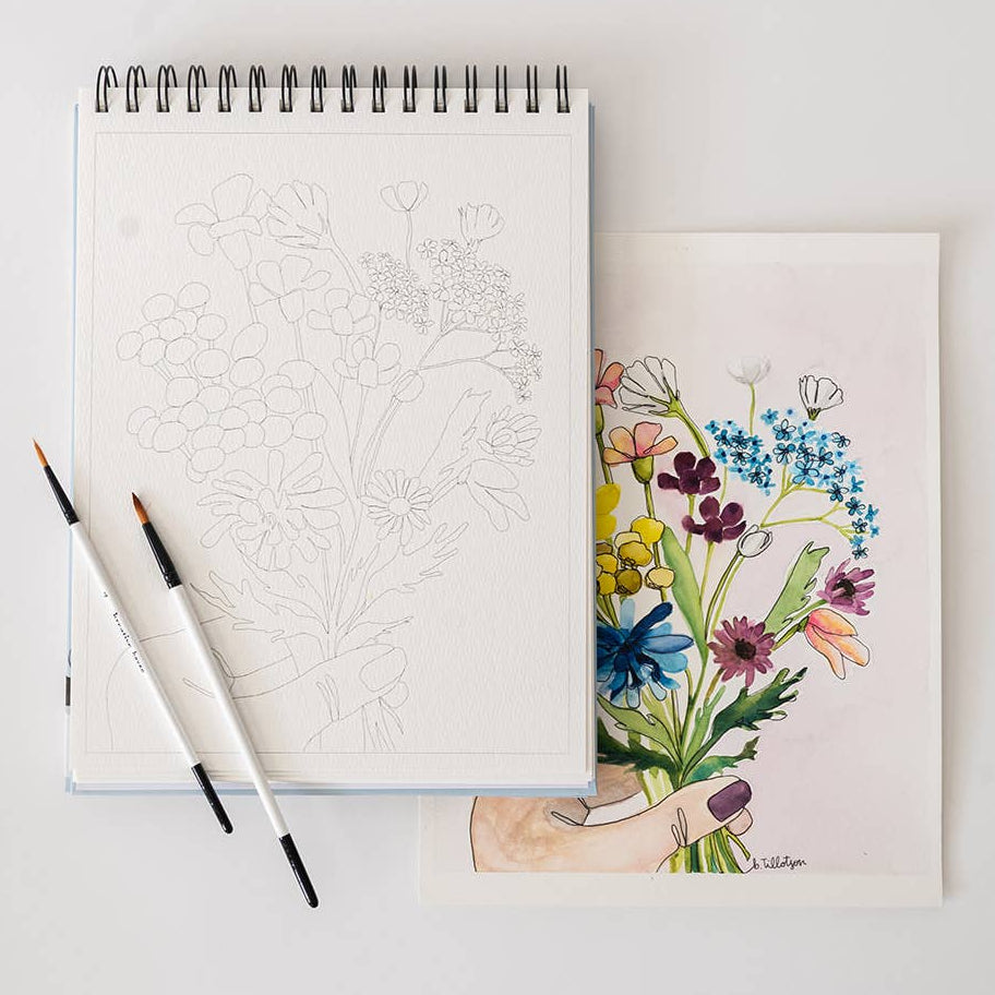 Floral Watercoloring Book