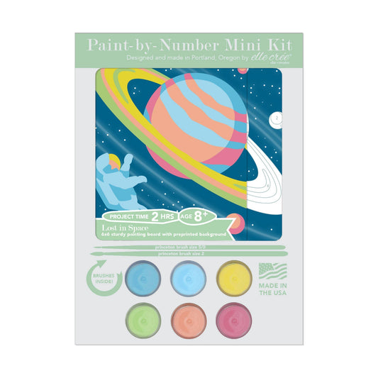 Elle Crée (She Creates) - KIDS MINI Lost in Space Paint-by-Number Kit
