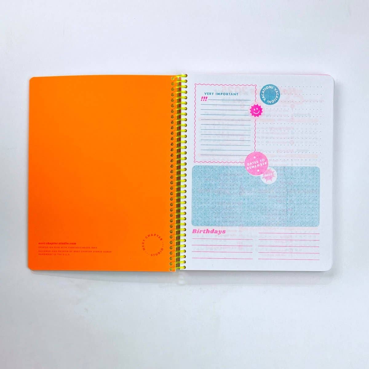 2027 Dated Planner - Riso Printed, 200+ Pages, Spiral Bound: Iridescent Balloons