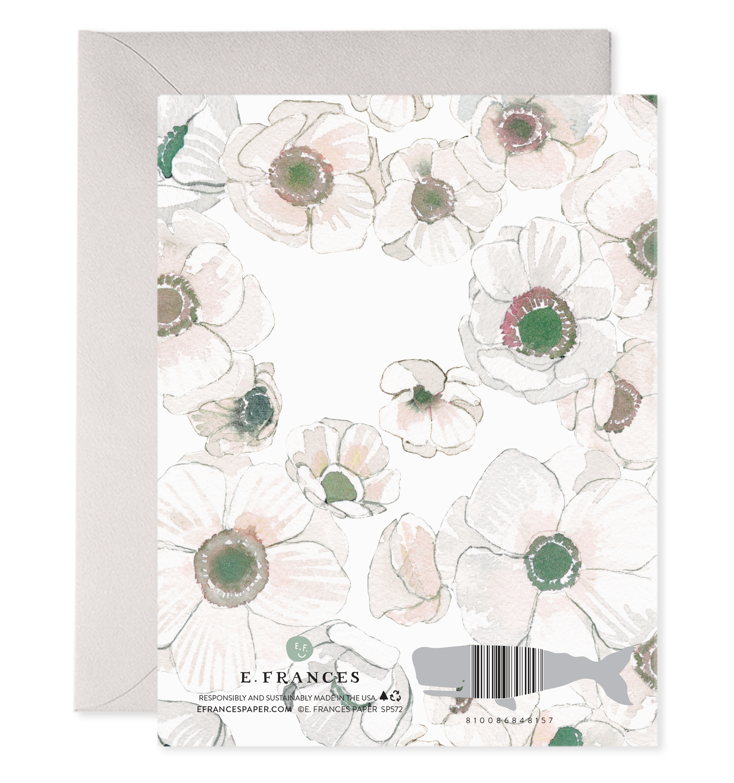 E. Frances Paper - White Flower Wedding Greeting Card