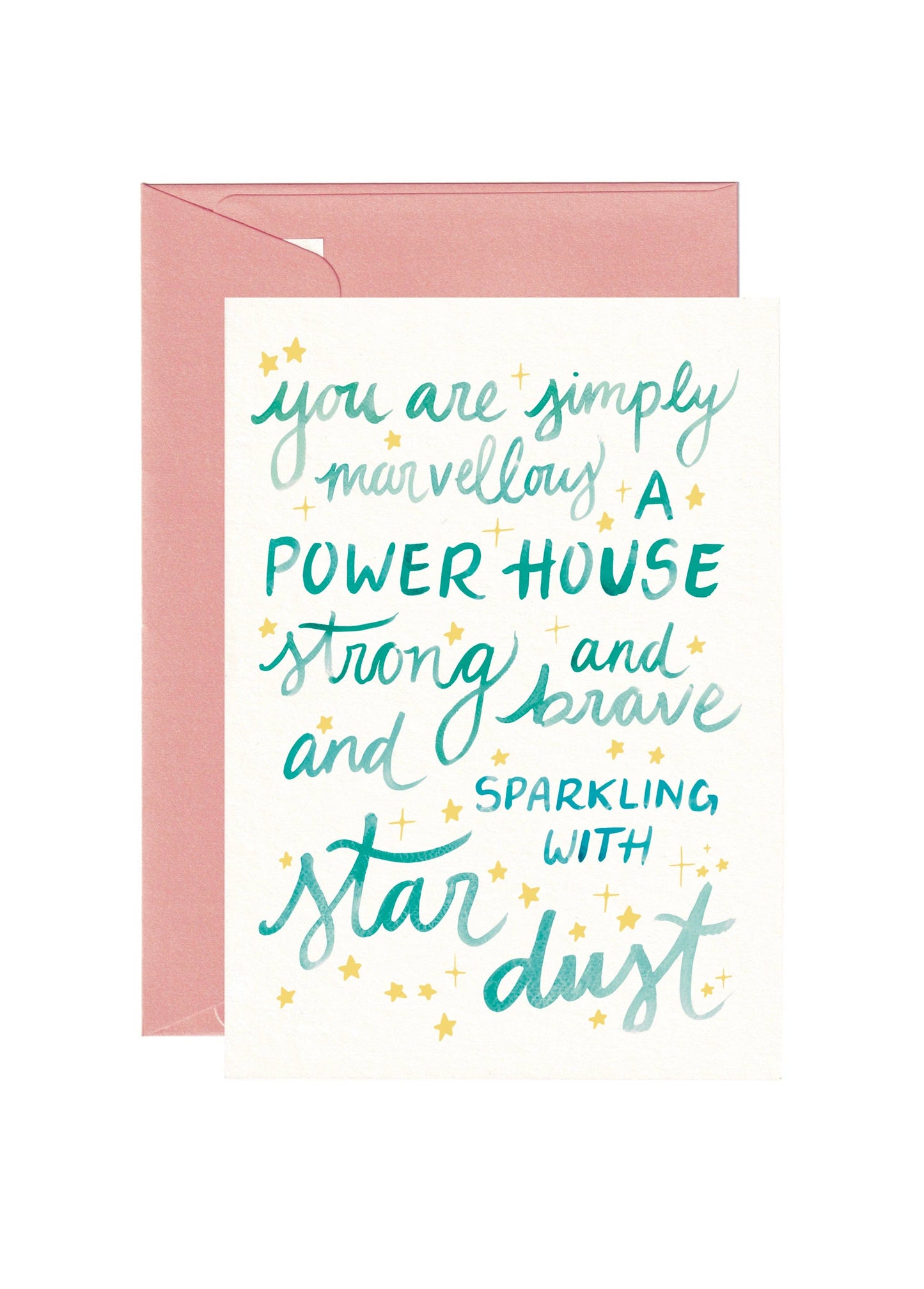Harmony Hardin Greeting Cards - Inspirational Card | Hand-lettered Card | Power House