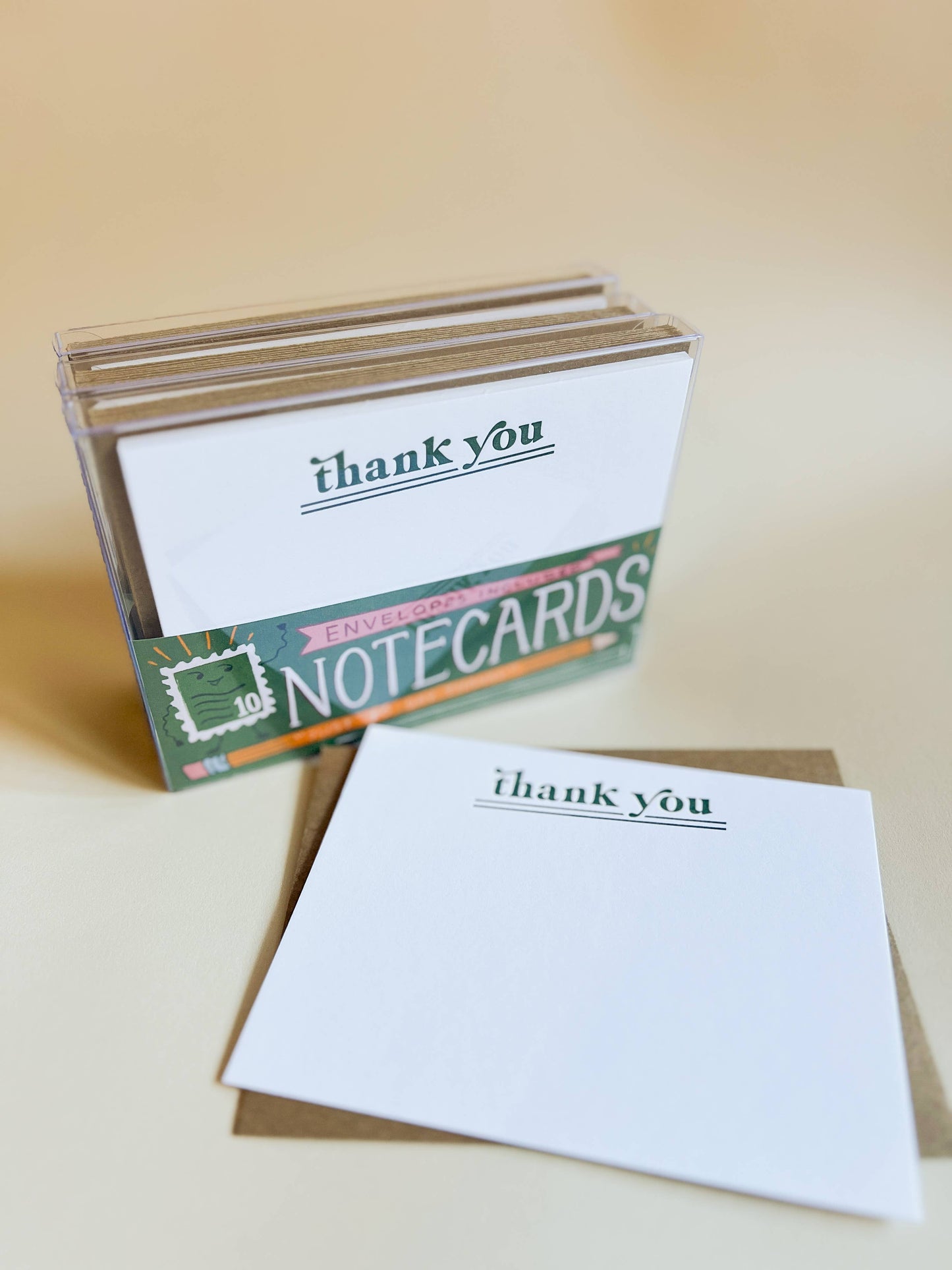 Thank You Green Notecard - Set of 10