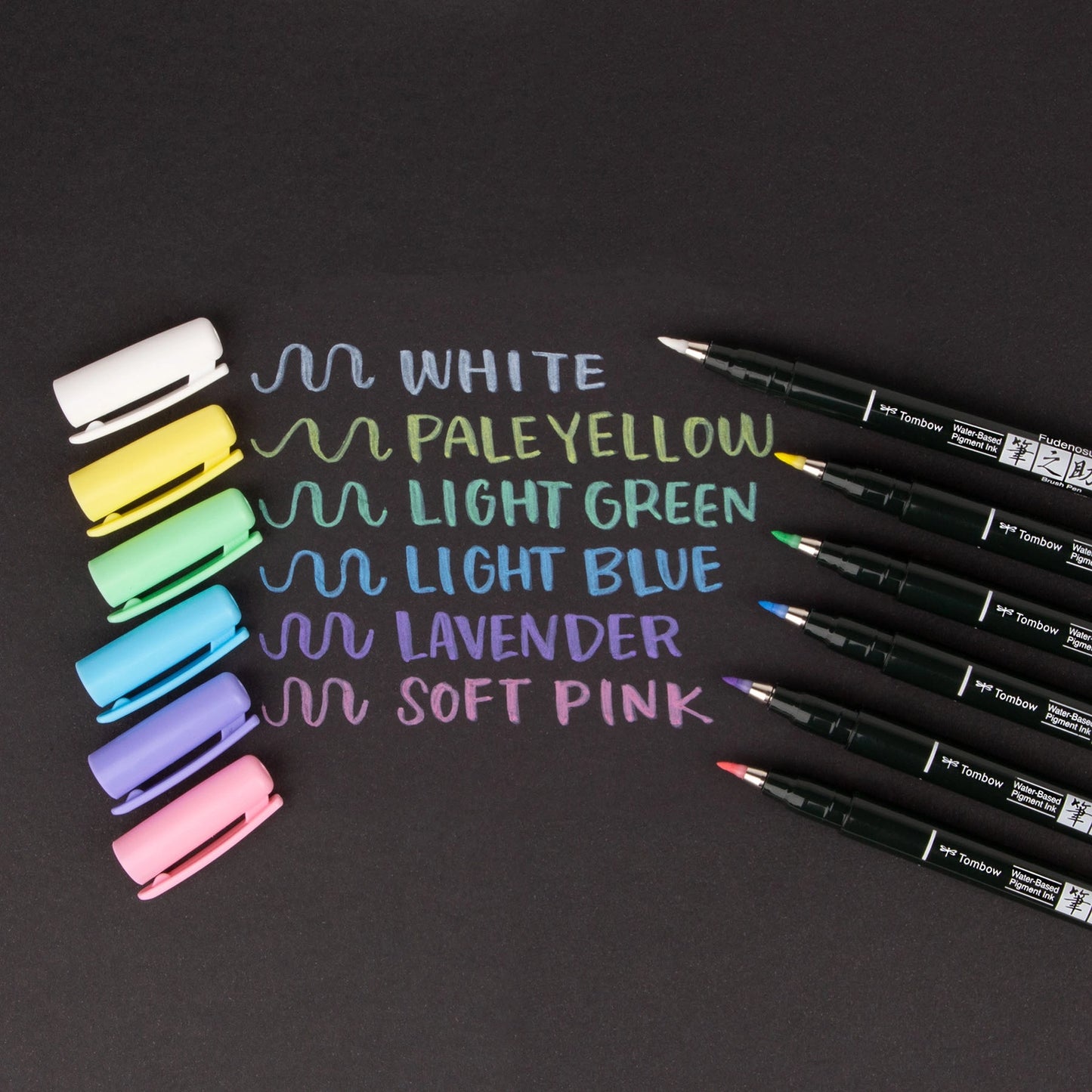 Fudenosuke PASTEL brush pen [SET of 6]