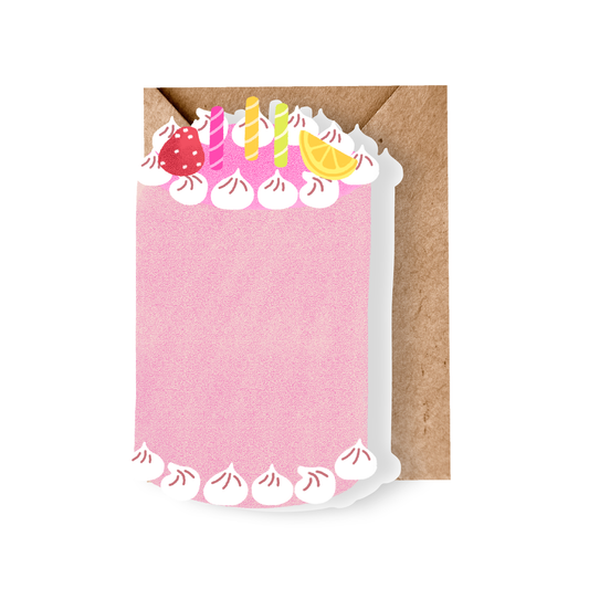 SimplyMKO - Mini Pink Cake Greeting Card