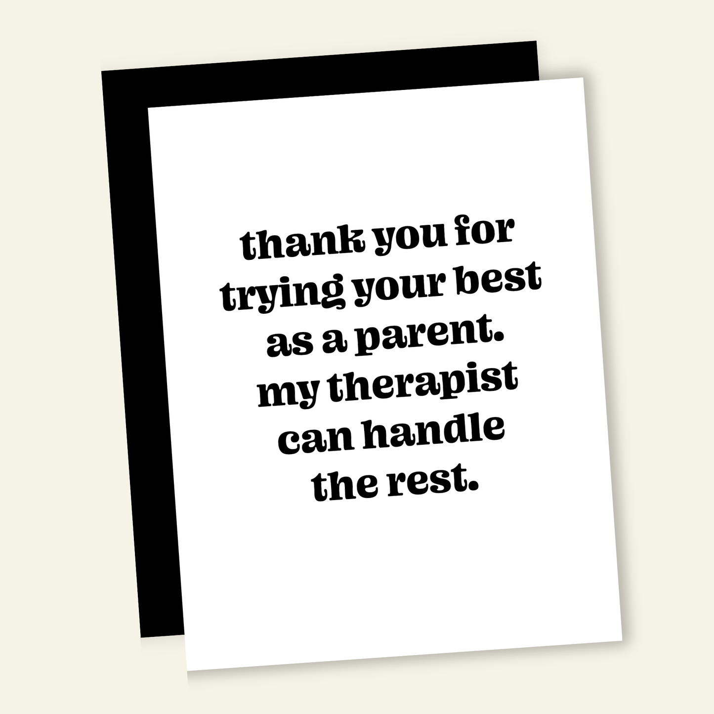 Tried Your Best, Therapist | Mothers' or Father's Day Card