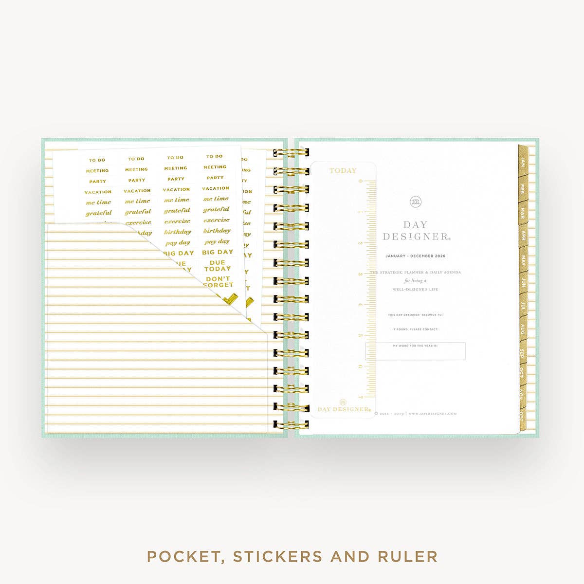 2027 Mini Daily Planner: Sage Bookcloth