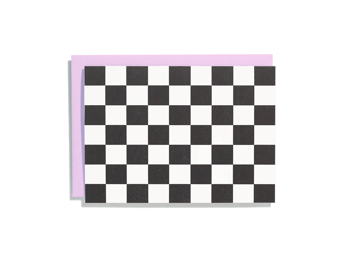 Checker Black Pattern - Letterpress Card Box Set of 6