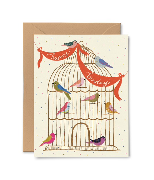Happy Birday - Bird Birthday Card