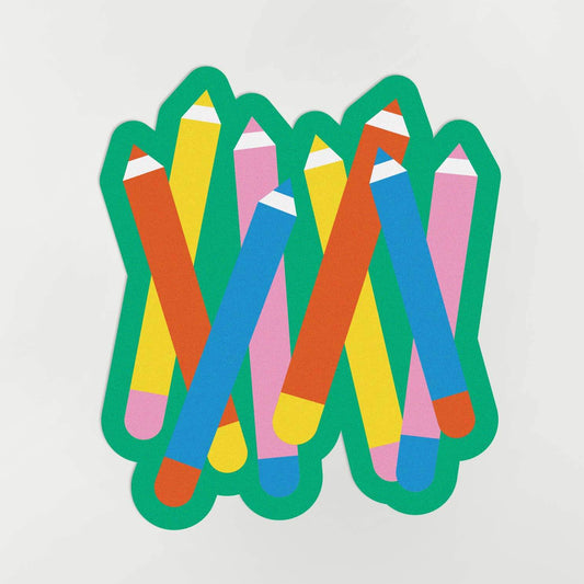 Chunky Pencils - Die Cut Sticker