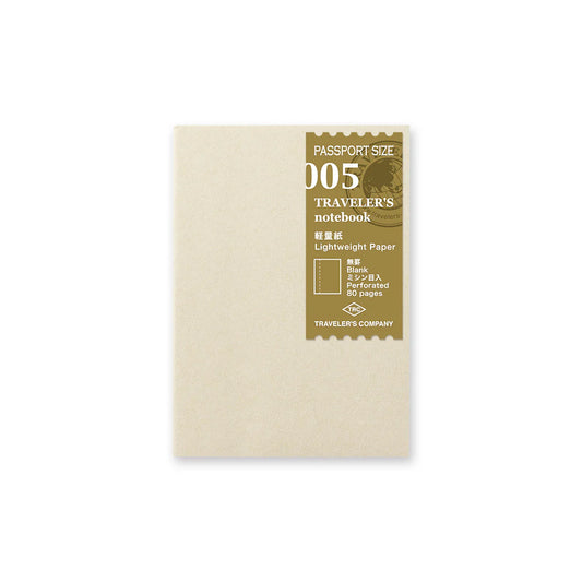 Traveler's Passport Refill - Lightweight Paper