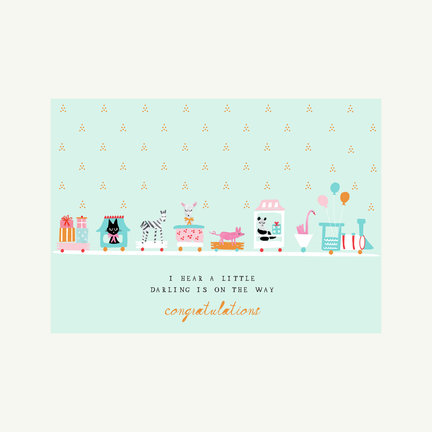 Choo Choo Train - Baby Greeting Card