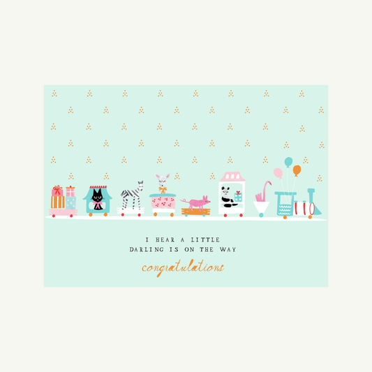 Choo Choo Train - Baby Greeting Card