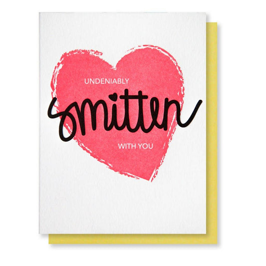 Smitten With You Love Valentine's Day Letterpress Card
